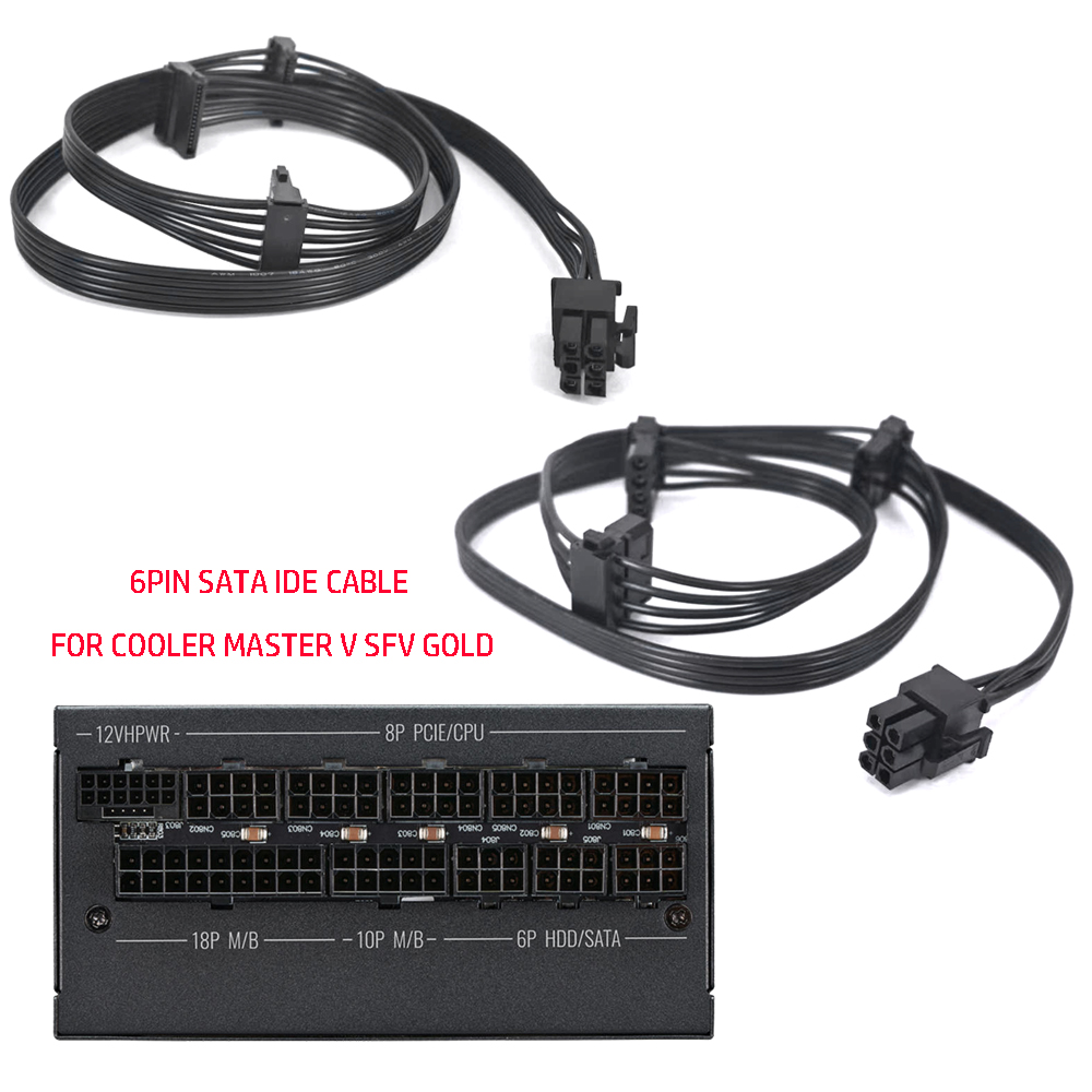 6PIN PCIE TO 3*SATA Molex IDE  - Sfx Modular Power Supply 850W Gold recension och pris
