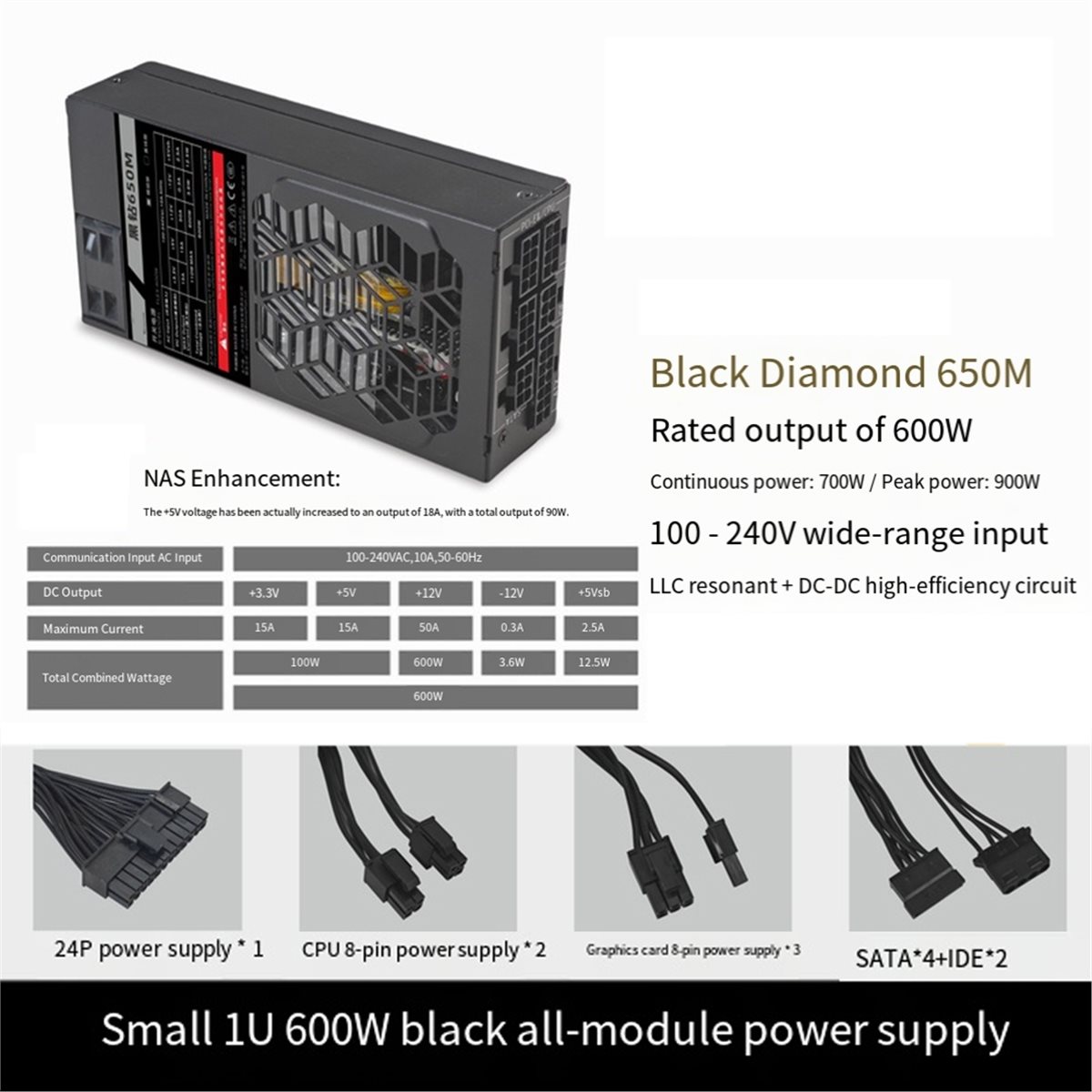 SCLS Flex 600W Modular Power S - Flex Atx Power Supply 600W 1U recension och pris